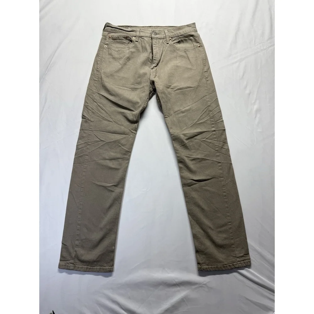 Levi's 505‎ tan denim Regular Fit Men's 32xL32 Pants Jeans Cotton Casual